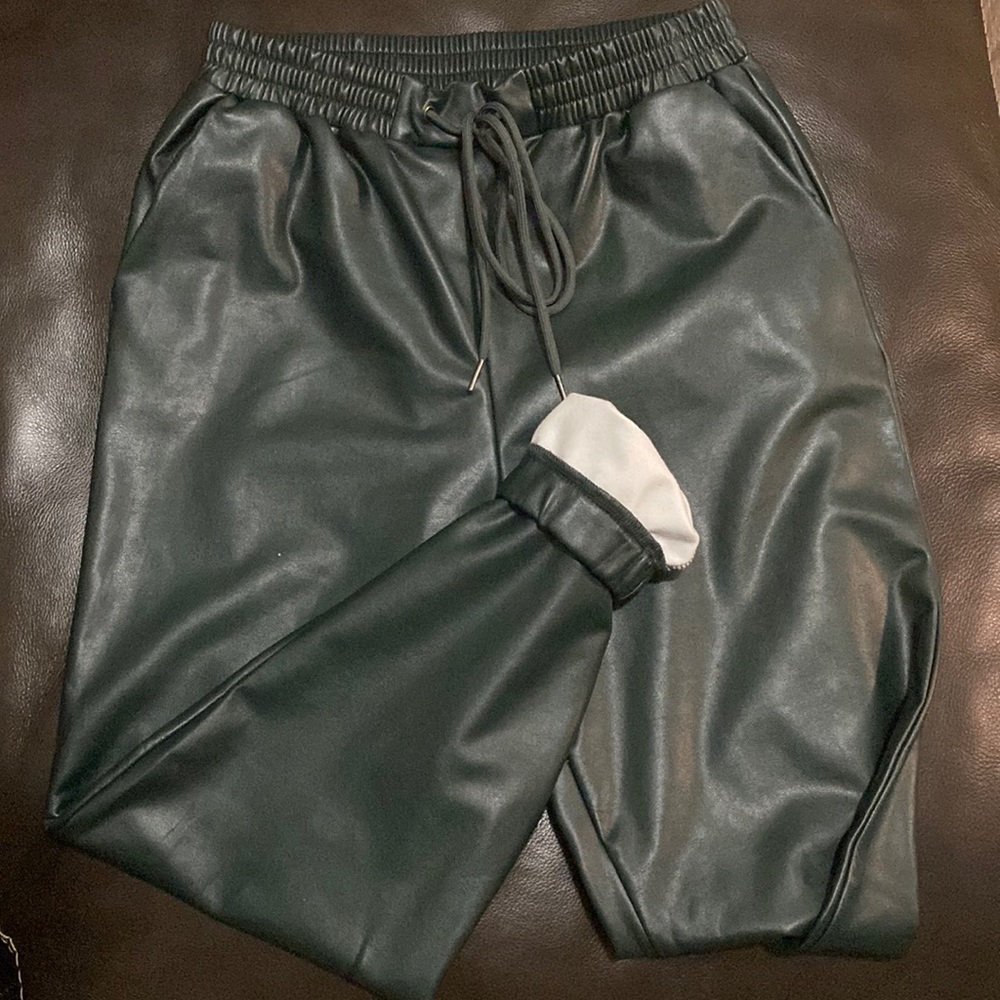 Faux Leather Jogger